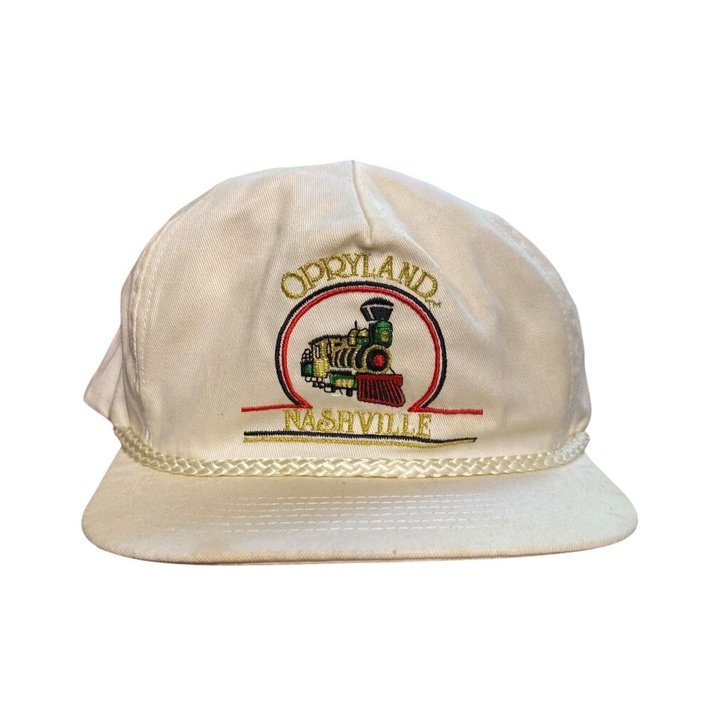 Vintage Opryland Nashville Tennessee Snapback Hat Cap Cord Train Locamotive 90s
